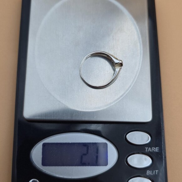 Size 7.75 Sterling Silver Unique Style Cubic Zirconia Gem Ring A4922 - Picture 9 of 9